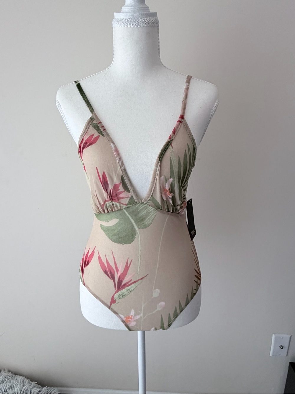 Trac Tropical Bird of Paradise Mesh Bodysuit – Sheer & Posh